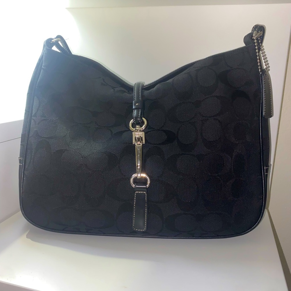 Black Coach Shoulder Purse